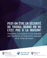 Peut-on être en sécurité au travail quand on ne l’est pas à la maison?